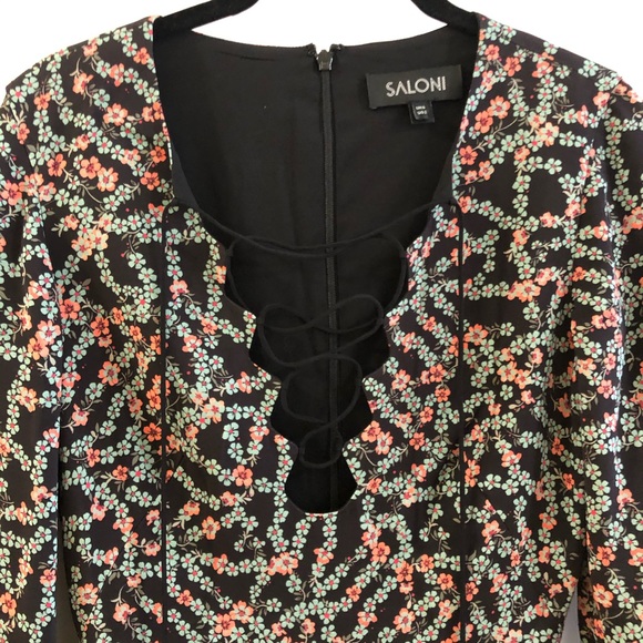 SALONI Nurul Floral Print Lace-Up Dress - Picture 3 of 8